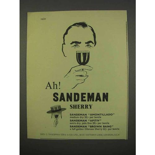 1955 Sandeman Sherry Ad - Ah!