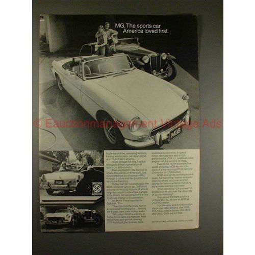 1972 MG MGB Car Ad, The Sports Car America Loved First!