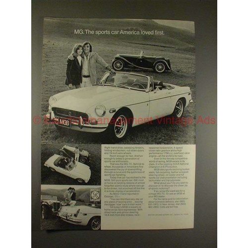 1972 MG MGB Car Ad, America Loved First!!