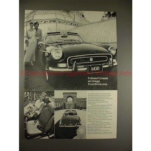 1972 MG MGB Car Ad, Doesn't Create Image, it Confirms!!