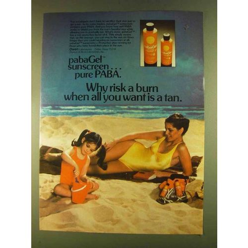 1980 PabaGel Sunscreen Ad - Why Risk a Burn