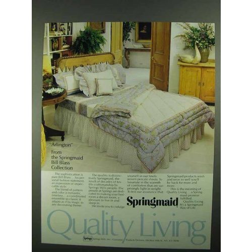 1981 Springmaid Arlington Linen Ad - Bill Blass