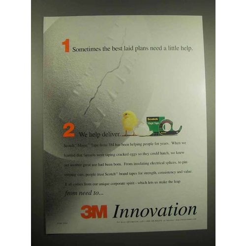 1996 3M Scotch Magic Tape Ad - Best Plans Need Help