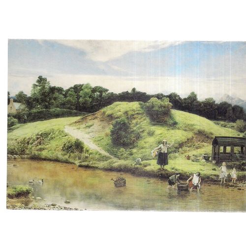 A 1859 scene in the ISLE OF ARRAN unused vintage postcard vgc William Dyce oil =