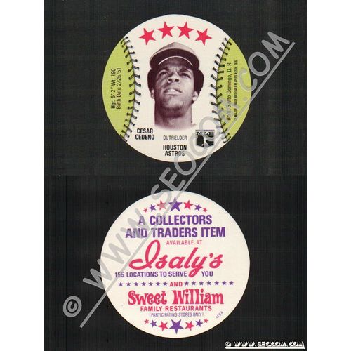 Sport Baseball Discs Name: Cedeno, Cesar Outfielder Houston Astros~687