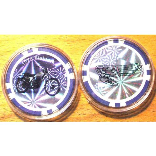 Honda Motorcycles 1973 Elsinore Poker Chip Golf Ball Marker - Hologram Type