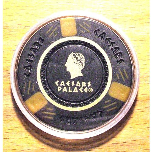 Caesars Palace Poker Chip Golf Ball Marker - Black