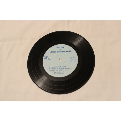 Big Slim EP with 5 songs-BIG SLIM SINGS JIMMIE RODGERS BLUES