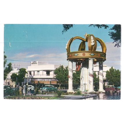 FRANCE SQUARE, TANGIER, TANGER, MOROCCO used postcard 1968 postmark #