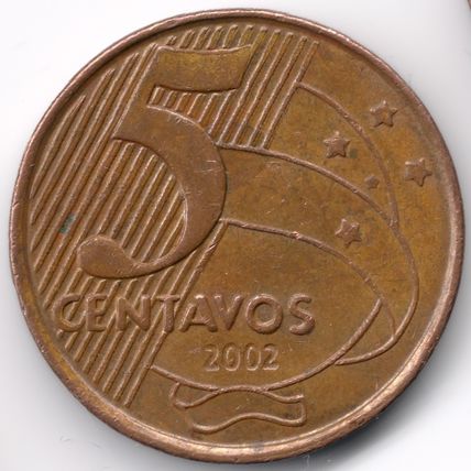 Brazil : 5 Centavos 2002