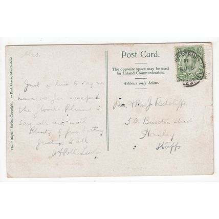 Prestbury Village 1912 Postcard Cheshire