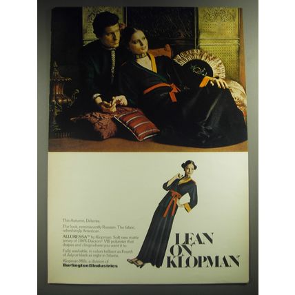 1974 Burlington Industries Klopman Robe Ad - This Autum, Dtente.