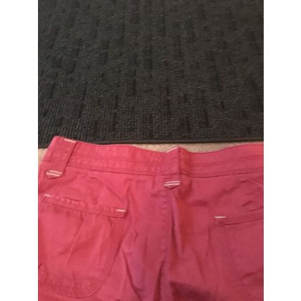 Lee Casual Women's Maroon Capri Pants Zip Pockets Size 8
