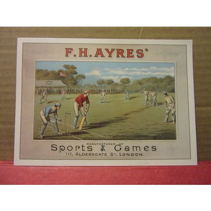 F. H. Ayres, Sports and Games of London advertising .unused repro postcard #