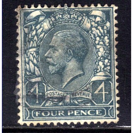 GB 1912 - 24 KGV 4d Grey Green Wmk 100 SG 379 ( C1311 )