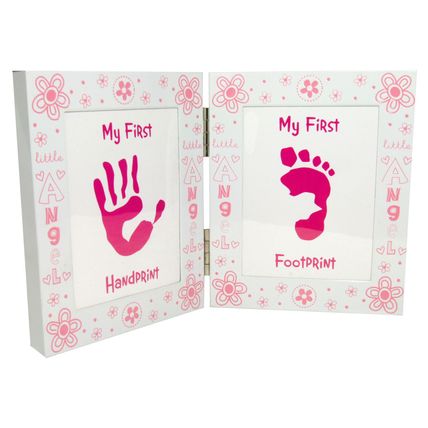 5pc New Baby Girl Gift First Photo Frame Tooth Curl Birth Box Hand Footprint Kit