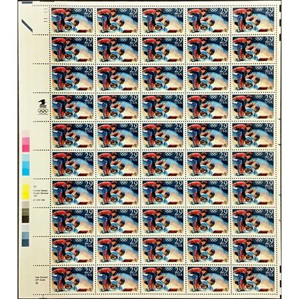 Olympic Baseball Complete Sheet of Fifty 29 Cent Postage Stamps Scott 2619