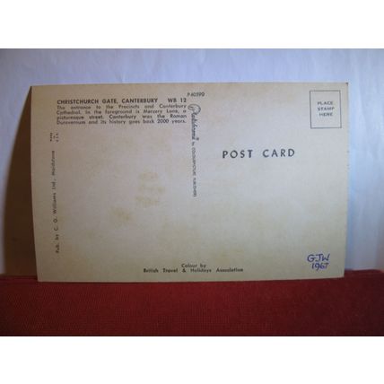CANTERBURY CATHEDRAL Christchurch Gate unused postcard by C G Williams =