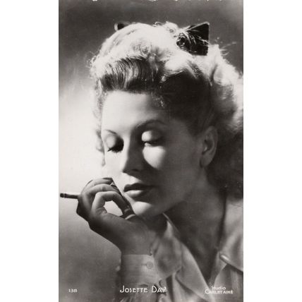 Josette Day Teddy Piaz French Actress Paris Vintage Photo Postcard