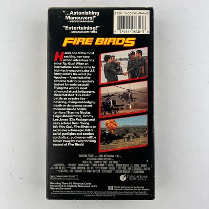 Fire Birds VHS Video Tape Nicolas Cage, Tommy Lee Jones