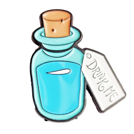 Potion Bottle Enamelled Pin Badge Metal 3 cm x 2.6 cm Badges Enamel BA138