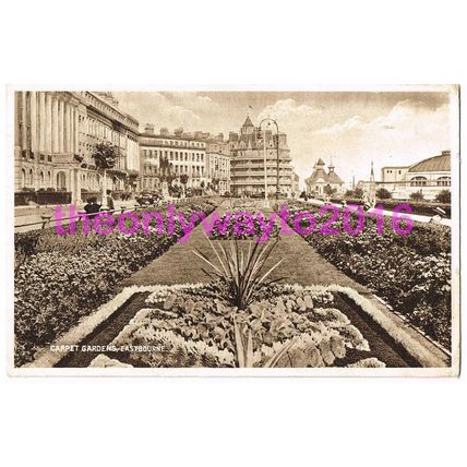 Carpet Gardens, Eastbourne, Sussex, England, 1928, Postcard