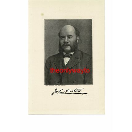 Sir John Hutton, Journalist & Politician, Book Illustration (Print), 1895