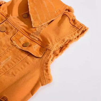Vests Waistcoats Cowboy Ripped Sleeveless Jacket Men Jeans Vests Slim Denim