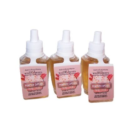 Pumpkin Cupcake Wallflower Home Fragrance Bulb x3 Bath and Body Works
