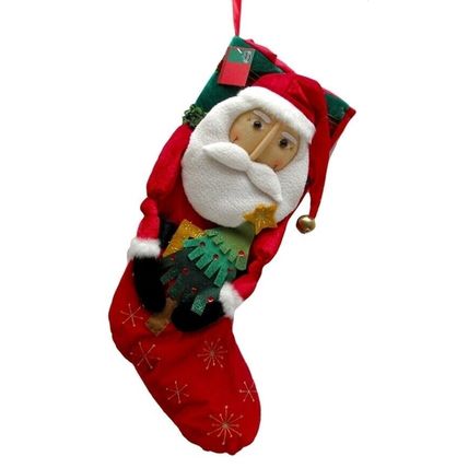 Santa Fabric Stocking