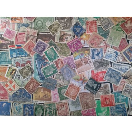 100 WW Used Stamp Lot OG Vintage Antique: 65+ yrs Old! Lowest Internet Price!