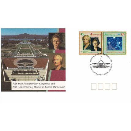 AUSTRALIA 1993 WOMEN IN FEDERAL PARLIAMENT SET OF 2 OFFICIAL FIRST DAY COVER