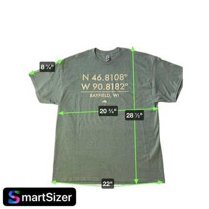 Bayfield Wisconsin WI Coordinates XL T-Shirt Shirt