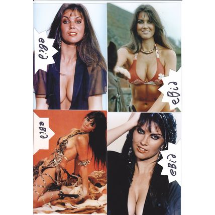 4 Photo Set B - Beautiful Movie Star CAROLINE MUNRO Hammer Glamour Horror Bond