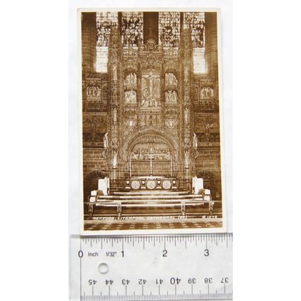 vintage postcard Reredos, Liverpool Cathedral