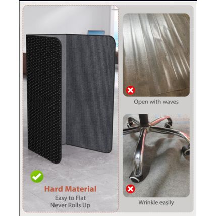 Durable Blvornl Office Chair Mat 35" x 55" for Hardwood Floors & Carpets