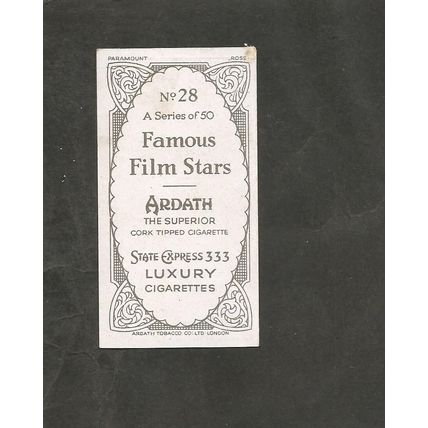 Ardath Famous Film Stars 1934 #28 Carole Lombard