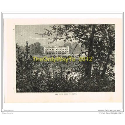 SION HOUSE, FROM SOUTH, ISLEWORTH, BOOK ILLUSTRATION, c1883