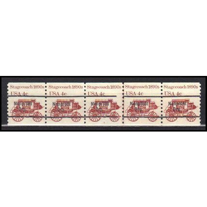 1898Ab 4c Stagecoach Very Fine MNH Dry Gum PNC 5/5 Line Gap AA0017