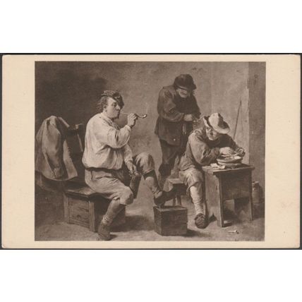David Teniers der Jüngere - Drei Bauern, c.1910s - Ackermann AK