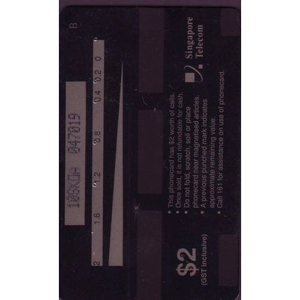 Kodak Flim~ Mickey & Pals S'pore $2Telephone Card (Used)
