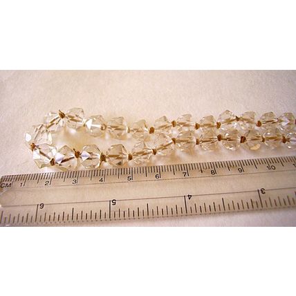 Vintage Necklace Czech Dome Bead Faceted Crystal Lead Glass Bohemian 1930's