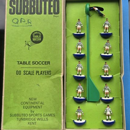 Subbuteo HW TEAM QPR COMPLETE SET NUMBER 11 READING MORTON QPR