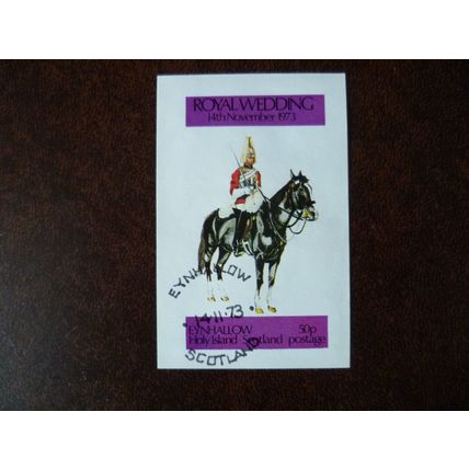 1973 Eynhallow Scotland Royal Wedding 5Op used local stamp Holy Island Anne Mark