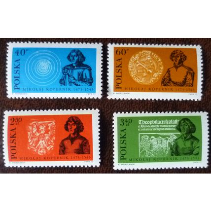 Poland 1972 500th Anniversary of Nicolas Copernicus set 4 mint stamps SG2167-70
