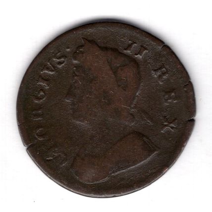 Great Britain. George II. Halfpenny 1738. dy17887