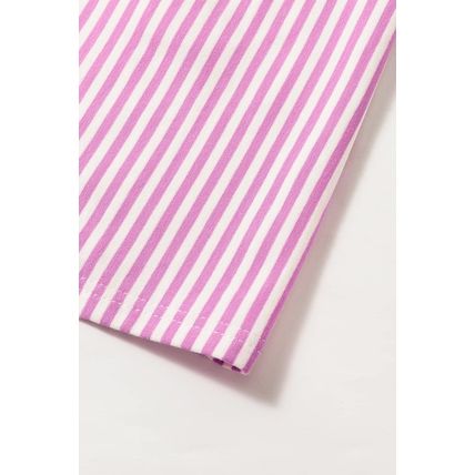 Phalaenopsis Striped Patchwork Three Quarters Sleeve Loose Mini Dress