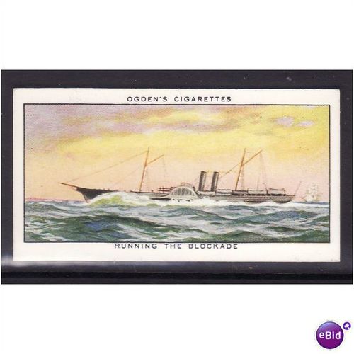 Ogden's Cards 1939 Sea Adventure No 33 Running the Blockade Fine Mint