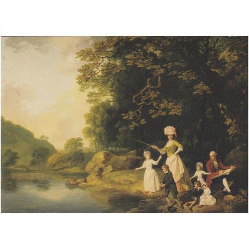 Colour Postcard - The Browne Family c 1778 (detail) by Francis Wheatley