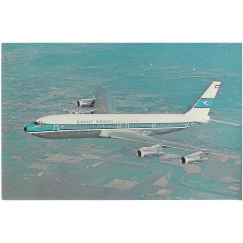 Kuwait Airways Corporation Boeing B707 320 Aircraft Postcard (A22172)